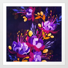 Purple night Art Print