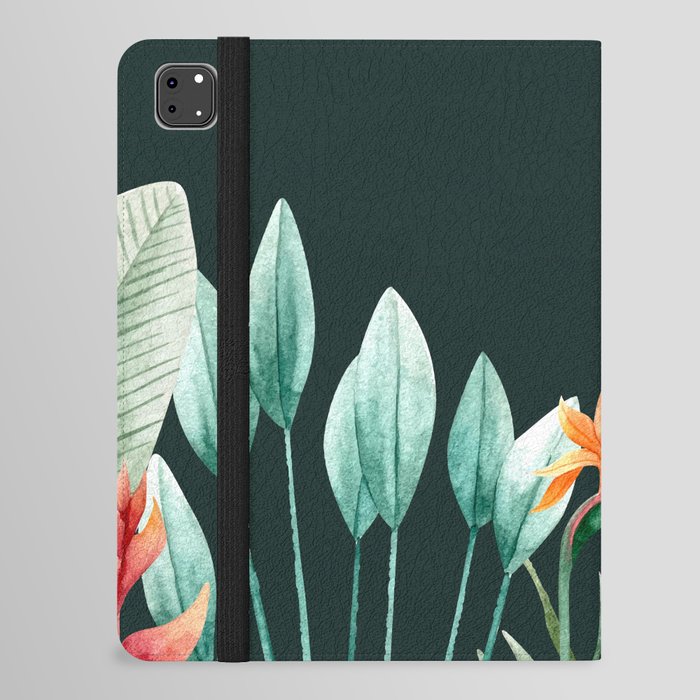 Tropical Leaves Texture iPad Folio Case