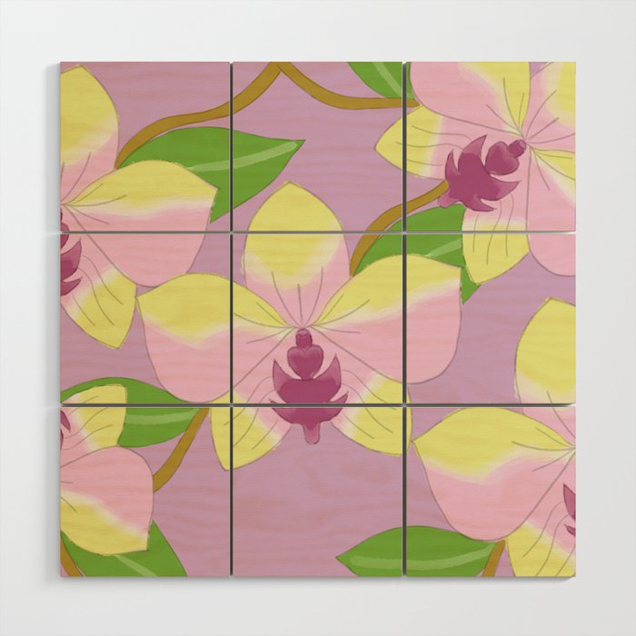 ORCHID Wood Wall Art