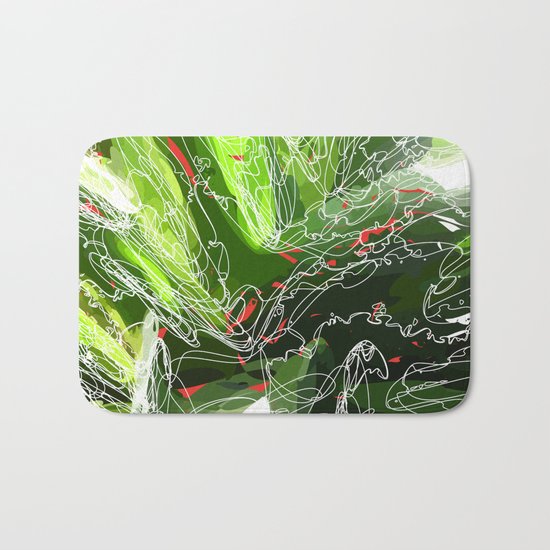 green explosion Bath Mat
