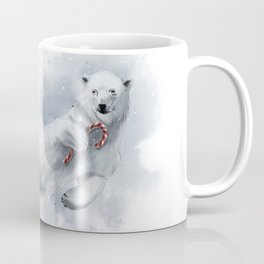 polar bear with candy cane Coffee Mug