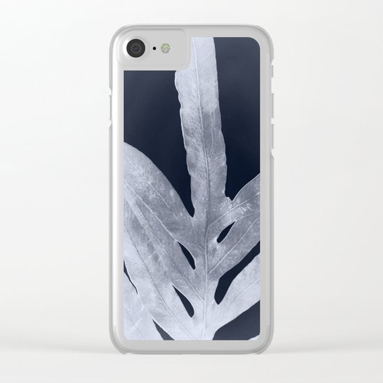 Green Fern Silver Black Clear iPhone Case