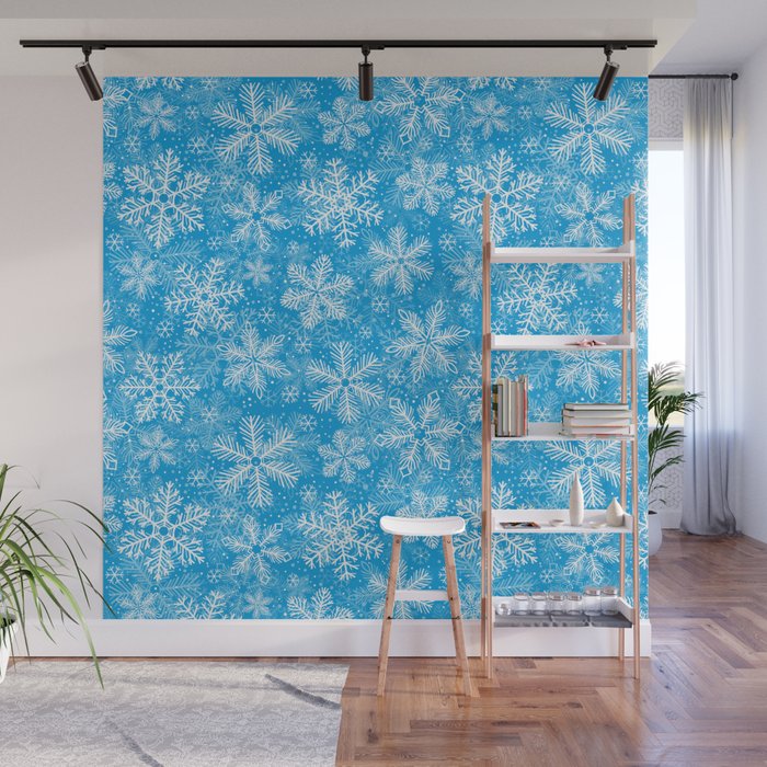 Snowflakes pattern Wall Mural
