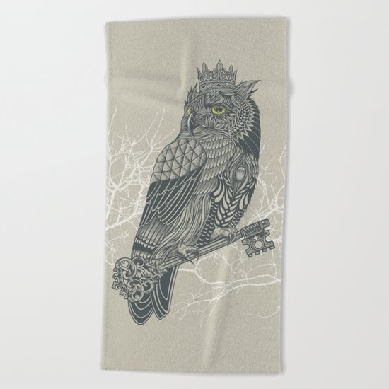 Owl King Beach Towel
