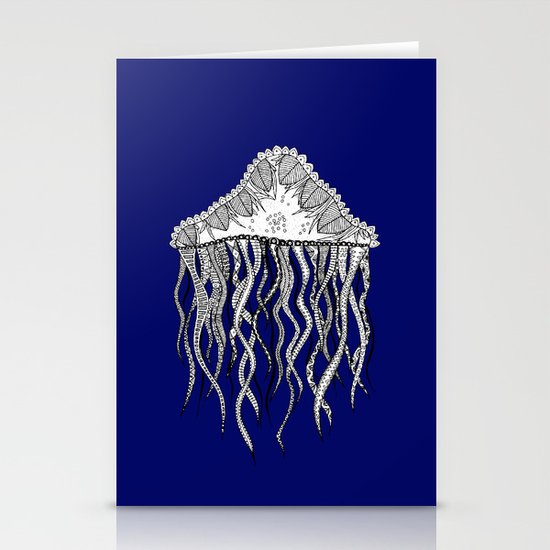 Blue Jellyfish Stationery Cards