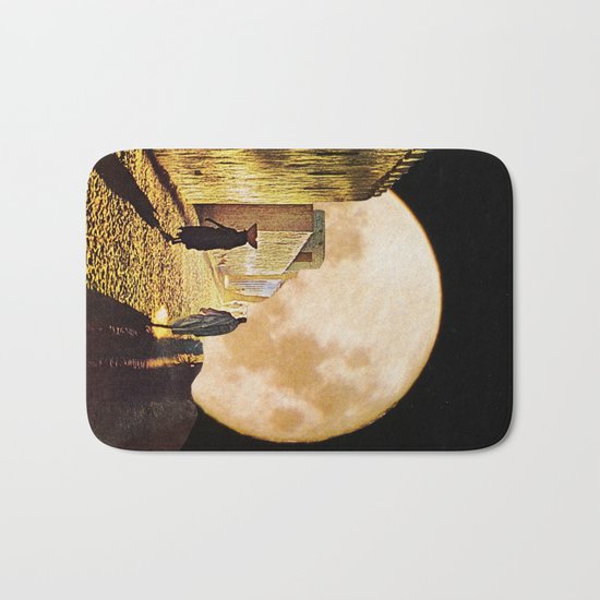 Walking at the moonlight Bath Mat