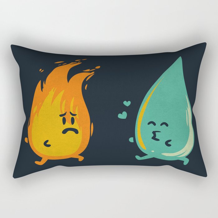 Impossible Love (fire and water kiss) Rectangular Pillow