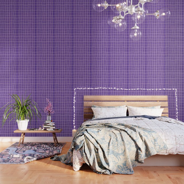 Pretty Pink and Purple Squares Graph Paper Wallpaper
