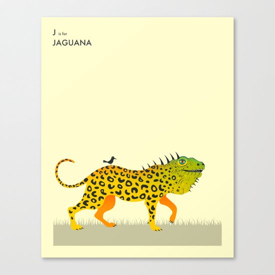 J is for JAGUANA Canvas Print