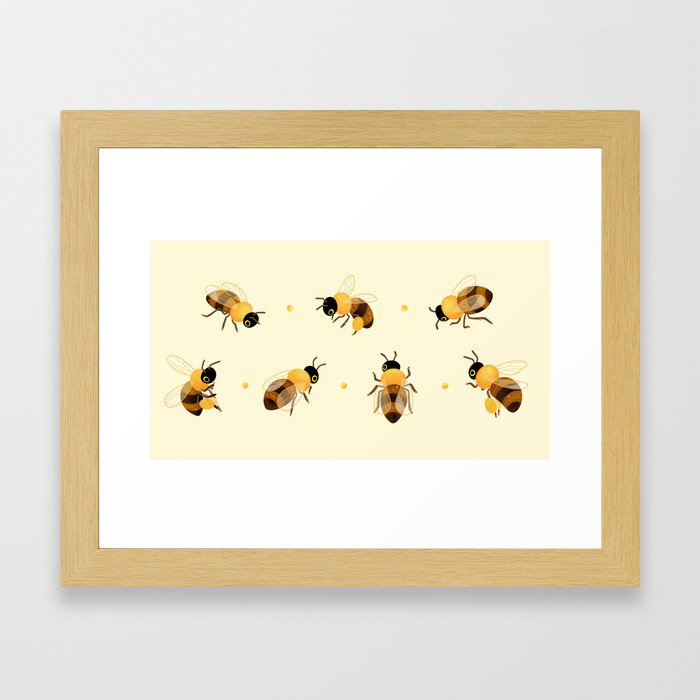 Honey bees Framed Art Print