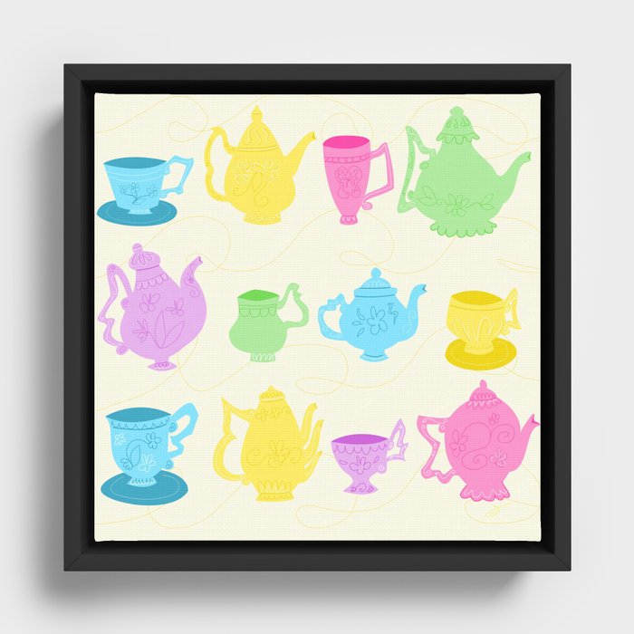  Mad Tea Party Framed Canvas