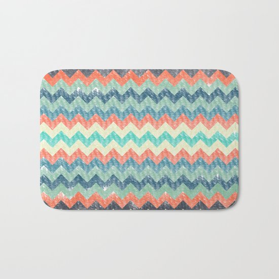 Chevron Pattern Bath Mat