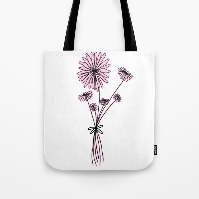 Simple Blooms in Pink Tote Bag
