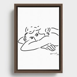 Henri Matisse - Sleeping Woman - Matisse Line-art Framed Canvas