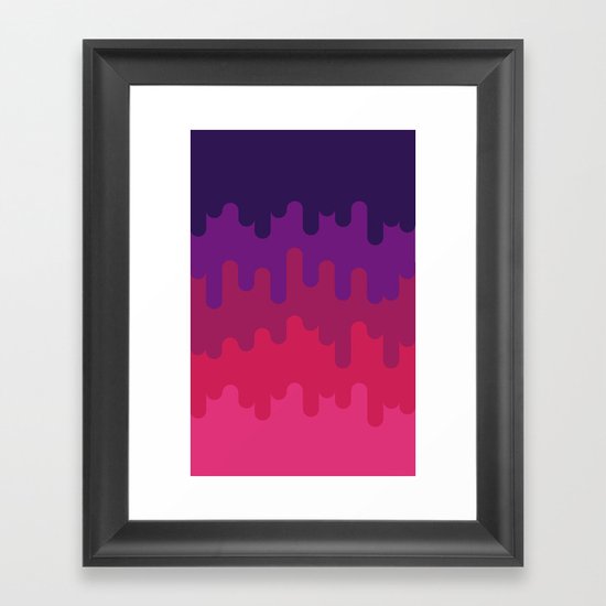 Drips and Drops - Pink Framed Art Print