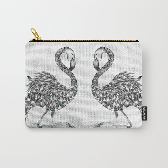 Poetic Flamingo Carry-All Pouch