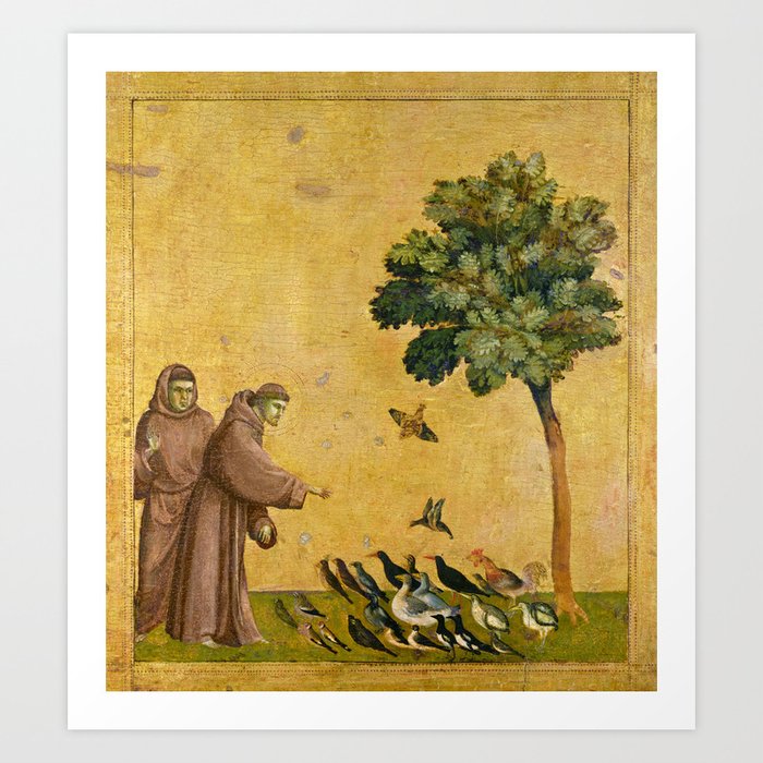 Saint Francis of Assisi Preaching to the Birds by Giotto Art Print