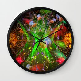 Bioluminescent Plankton and Jellyfish Wall Clock