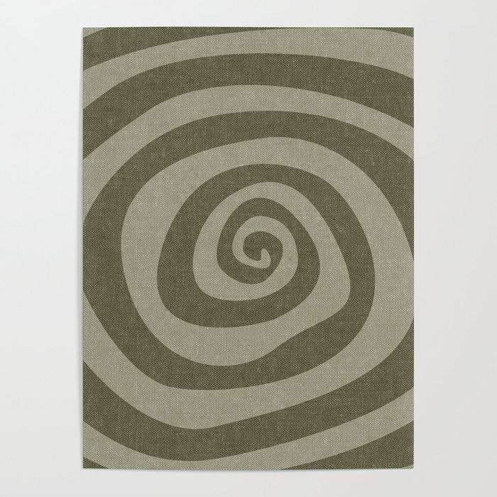 boho hypnosis - olive Poster