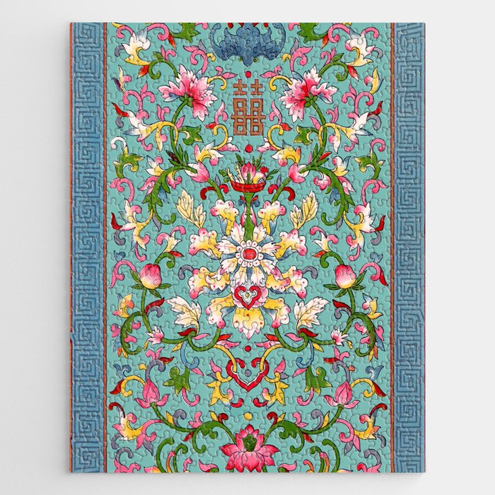 Chinese floral illustration Jigsaw Puzzle