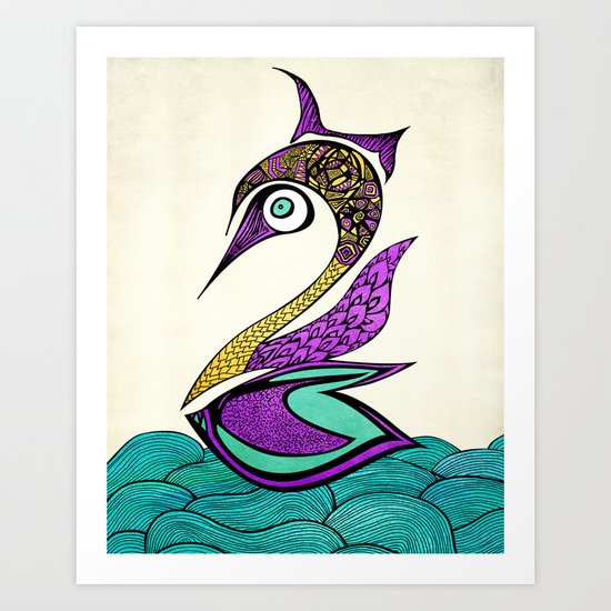 Mystic Swan Art Print