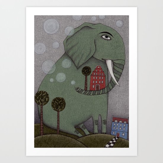 It's an Elephant! Art Print
