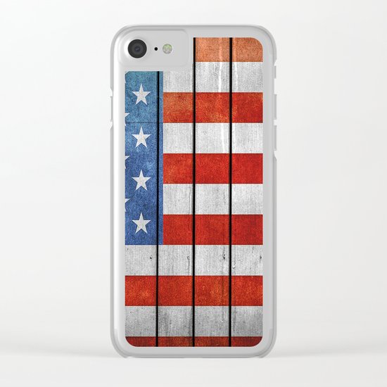 American Flag Clear iPhone Case