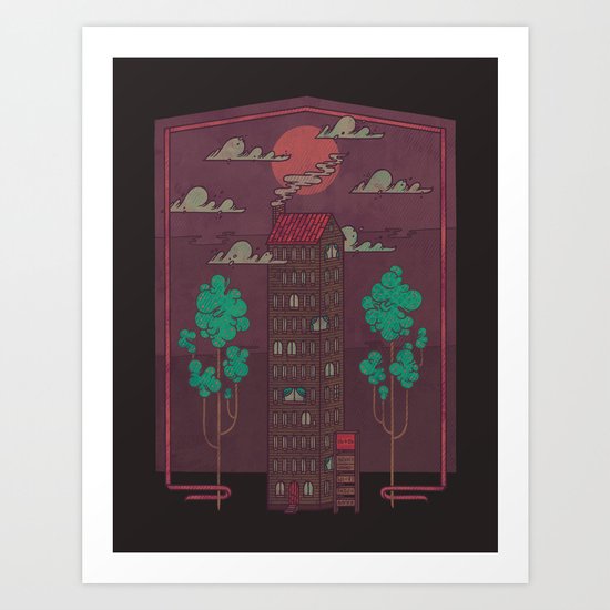 The Towering Bed and Breakfast of Unparalleled Hospitality Art Print