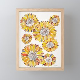 Sunflower Blooms – Yellow Framed Mini Art Print