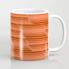 Geo Stripes - Rust Orange Coffee Mug