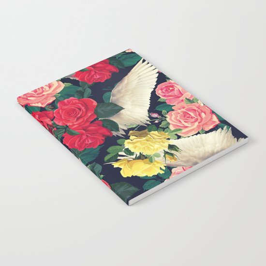 roses wings, tropical Notebook