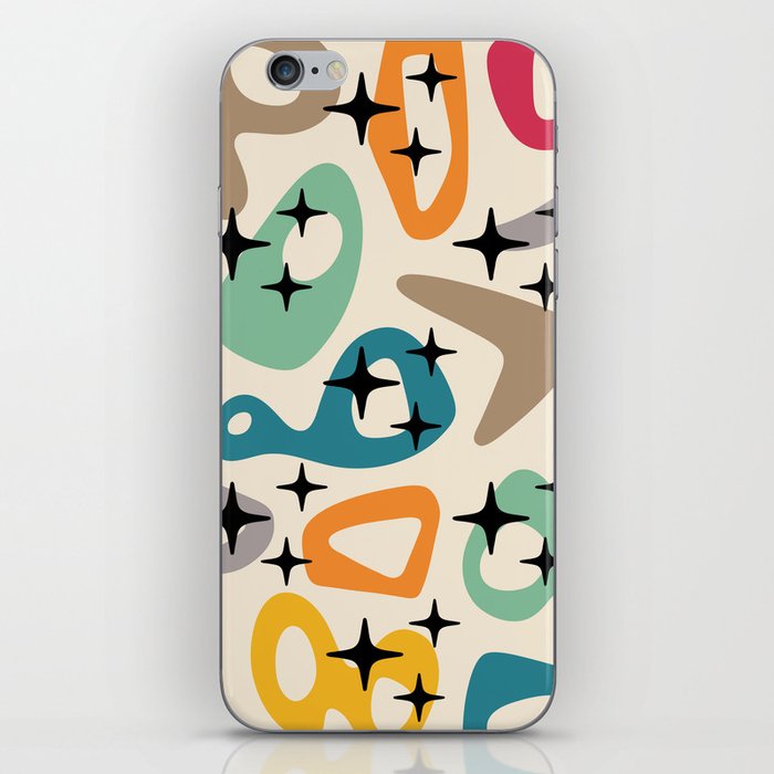 1950s Style Mid Century Modern Atomic Abstract 695 Mid Mod Googie iPhone Skin