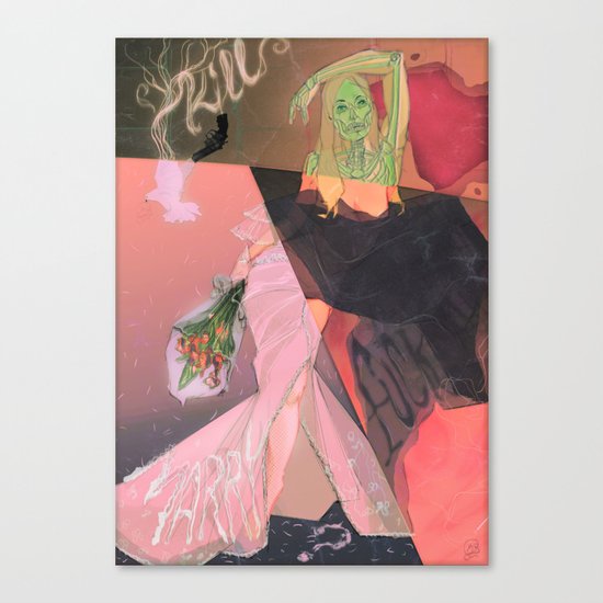 Kill, F-CK, Marry Canvas Print