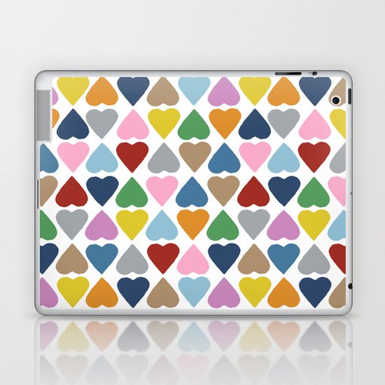 Diamond Hearts Repeat Laptop & iPad Skin