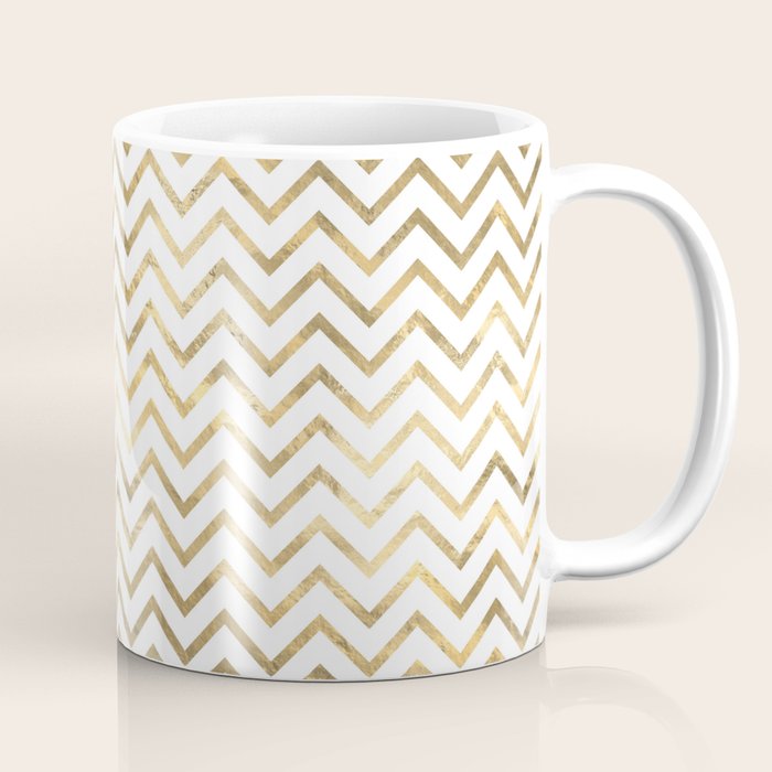 Gold Zig Zag Pattern Coffee Mug By Nlmiller07art Society6