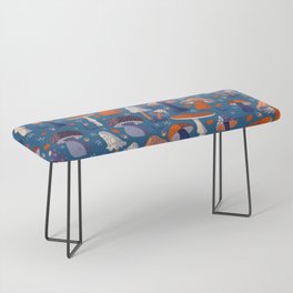 mushroom world pattern Bench