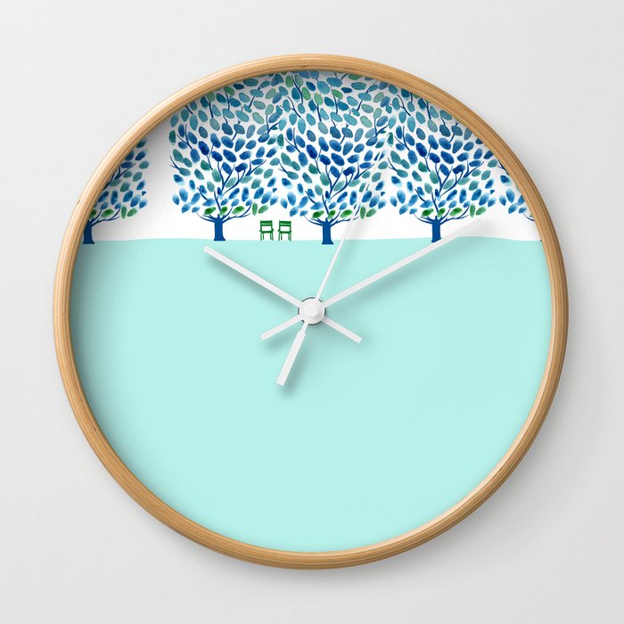 Souvenirs de Jardin de Tuileries Wall Clock