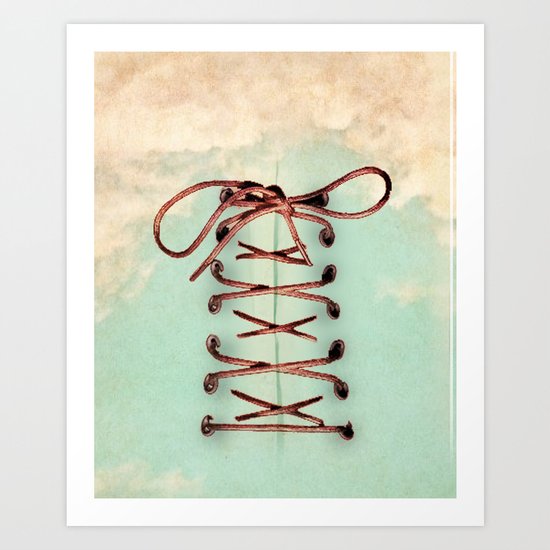 Lacing up the sky Art Print