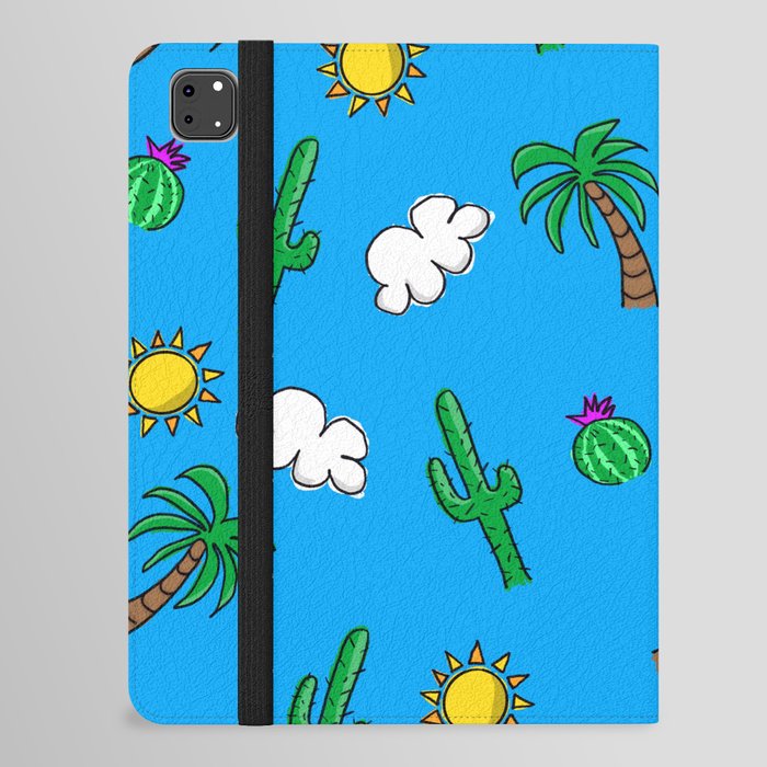 Summertime Cacti - Blue iPad Folio Case