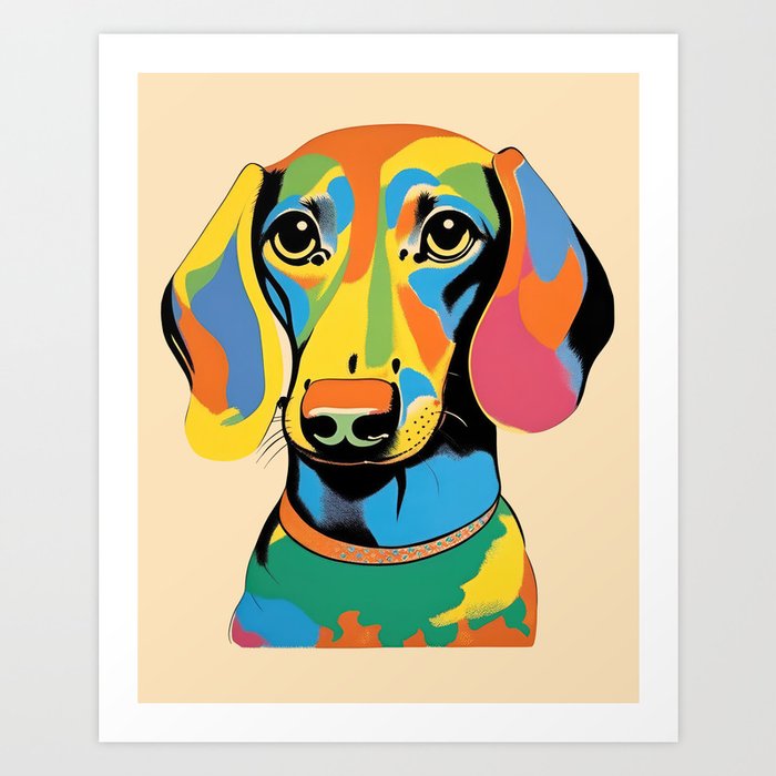 Dachshund Friend Long Dog Art Print