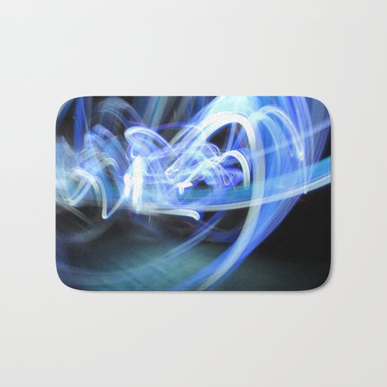 (Mostly) Blue Light Painting Bath Mat