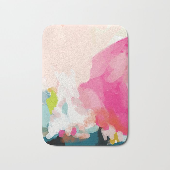 pink sky Badematte | Gemälde, Oil, Acrylic, Digital, Aquarell, Abstrakt, Landscape, Gemälde, Traum, Himmel