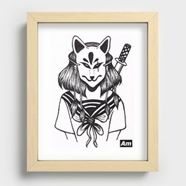Kitsune Warrior Recessed Framed Print