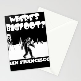 Bigfoot in San Francisco Bigfoot gifts CA product funny gift Stationery Cards