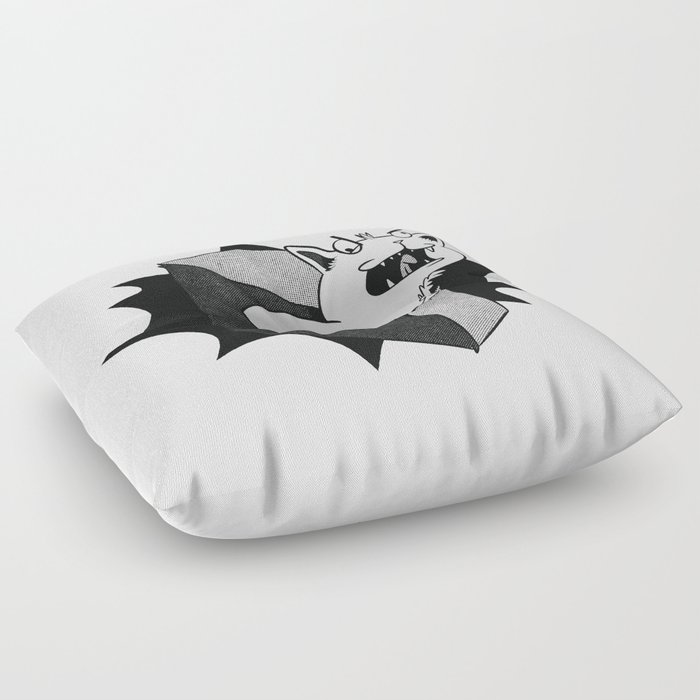 Mad Cat in a Box Comic Floor Pillow