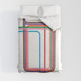 Chicago Loop Map Abstract Comforter