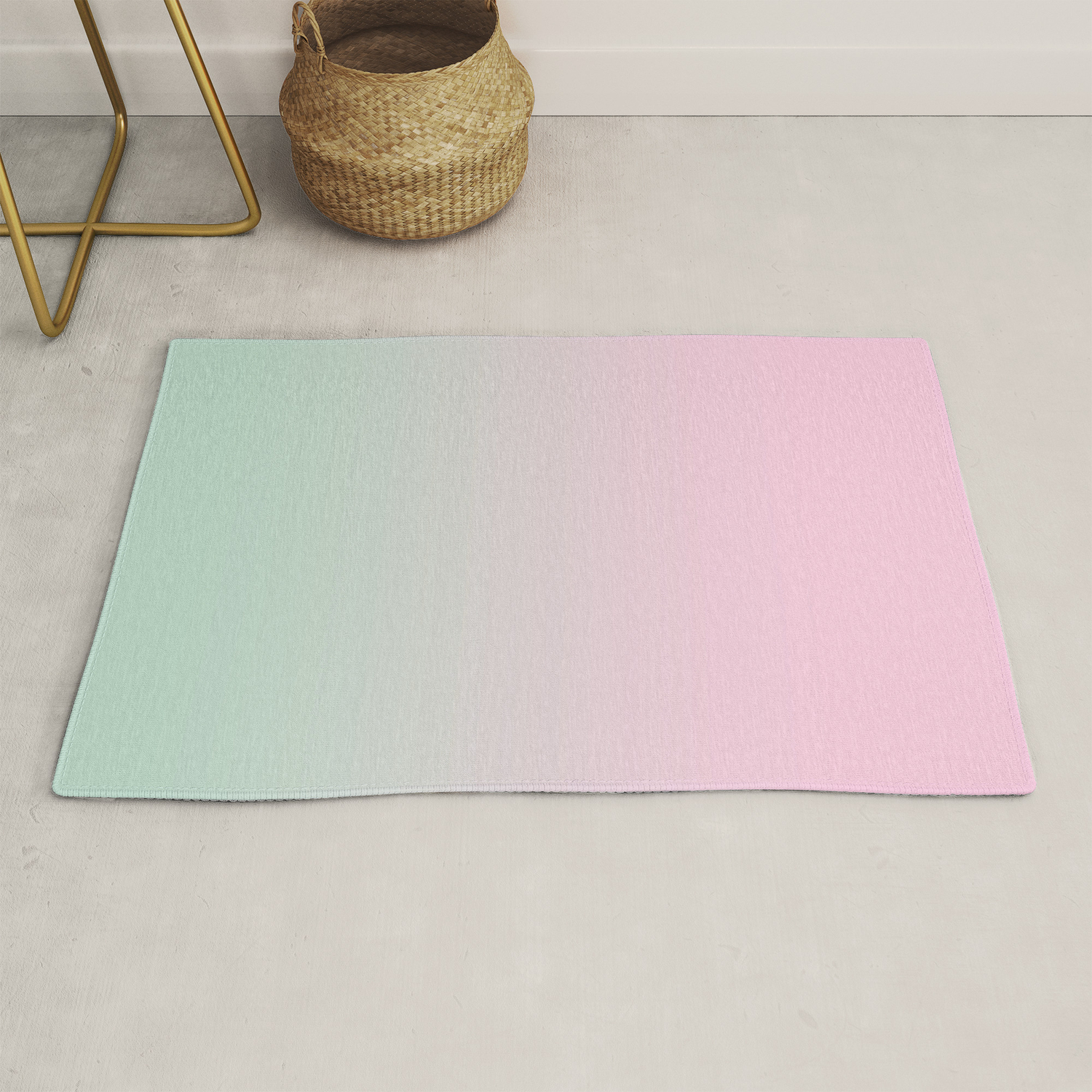 Keelee Ombre Pastels Minimal Canvas Art Painting Sunset Nursery Baby Room Art Rug By Charlottewinter Society6