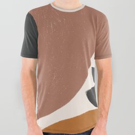 Earthy Nude Tones Shapes  All Over Graphic Tee