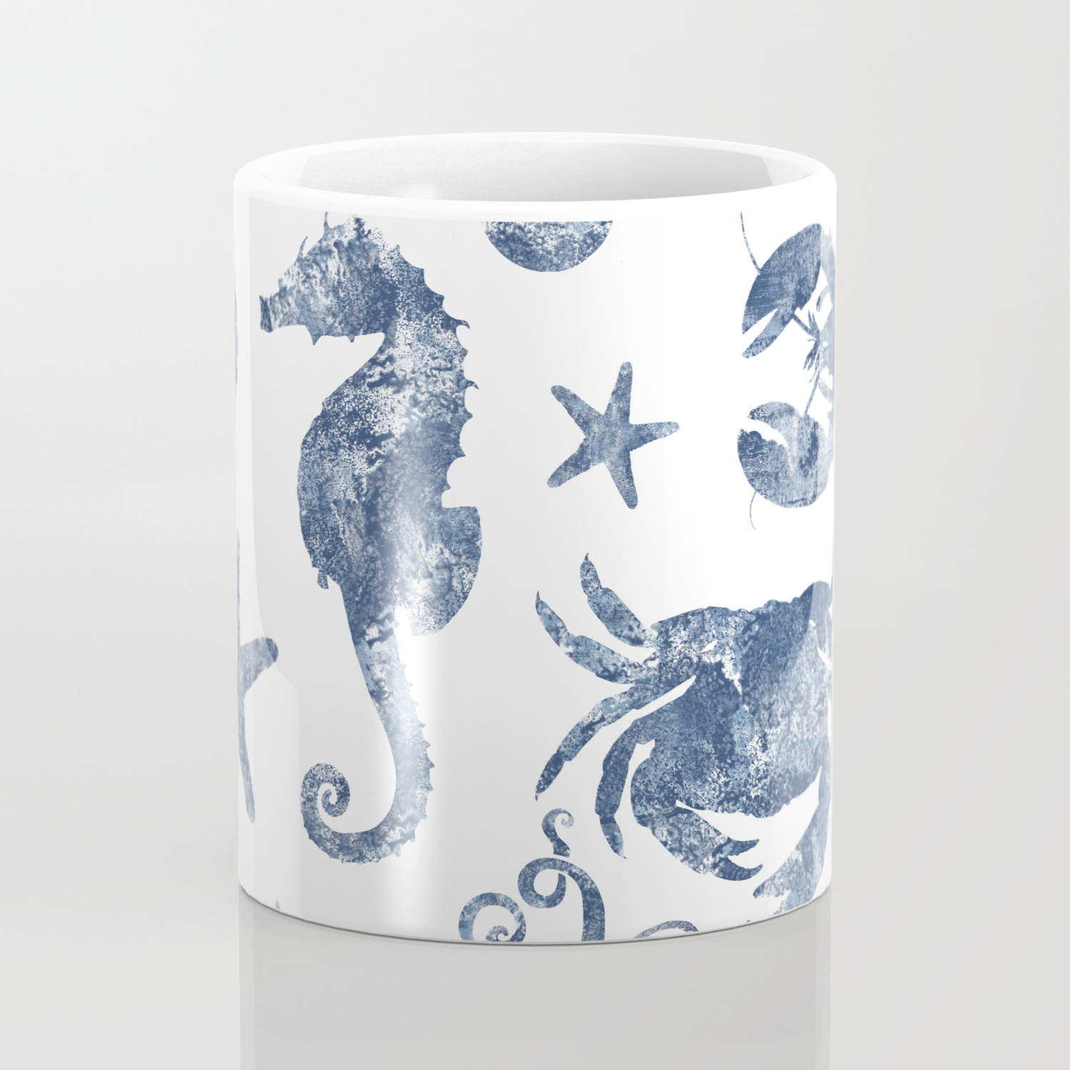 Details about   Nautical Ocean Marine Jellyfish Drinking Beverage Blue Stoneware Ceramic Mug 