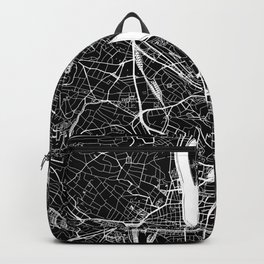 Budapest, Hungary, City Map - Black Backpack